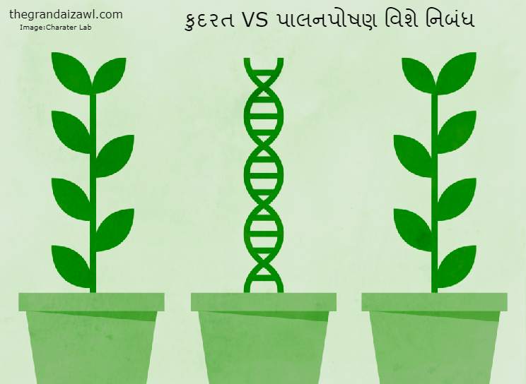 Nature VS Nurture Essay In Gujarati કુદરત VS પાલનપોષણ વિશે નિબંધ